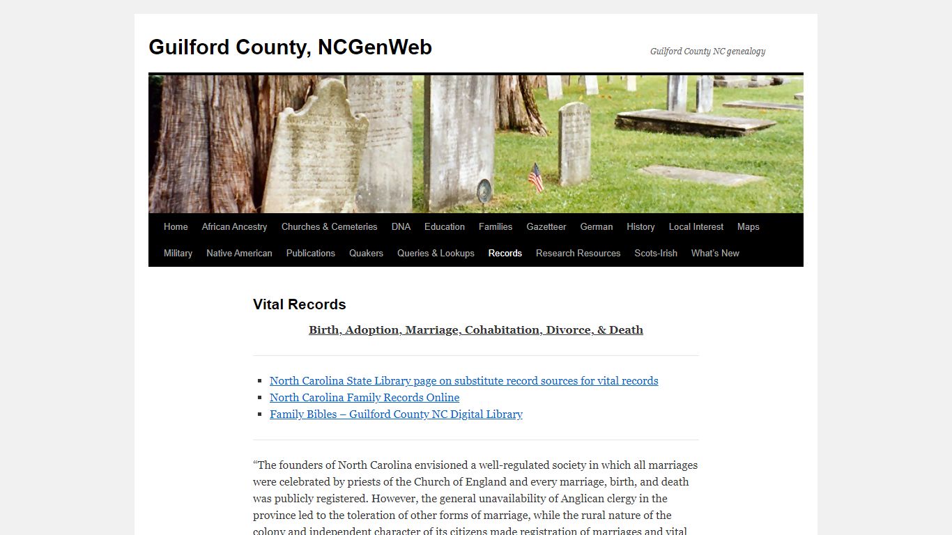 Vital Records | Guilford County, NCGenWeb